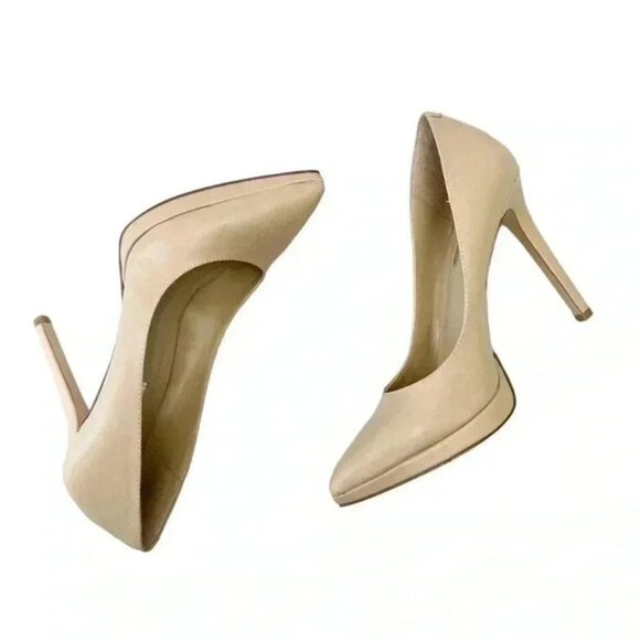 BCGBeneration Pumps Pointy Toe High Heel Platform Stilettos Nude Court Shoes 7 - Picture 14 of 16